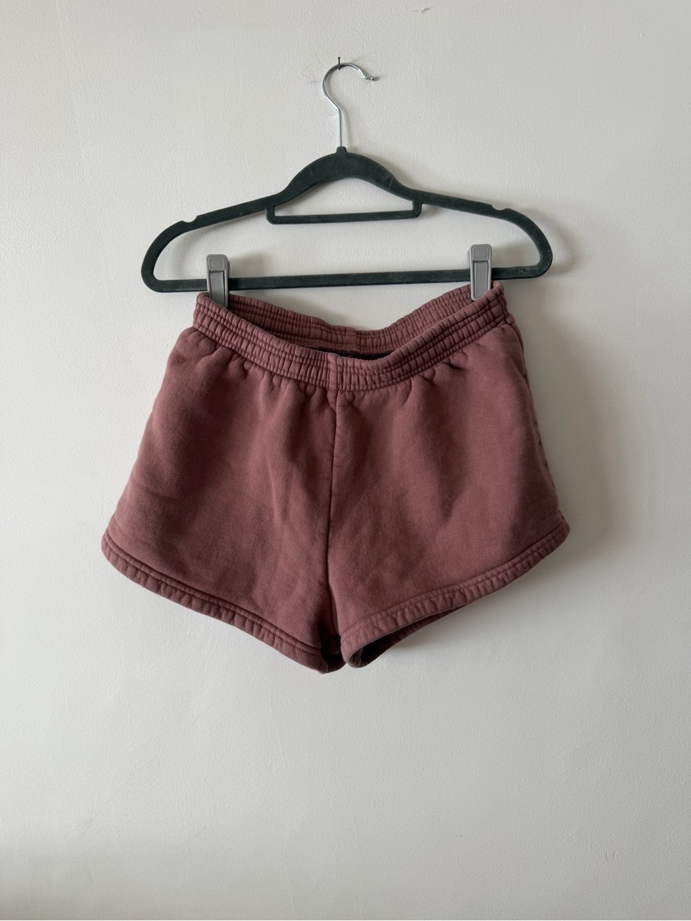 Los Angeles Apparel Athletic Sweat Shorts in Mauve Thick Cotton Shorts Small